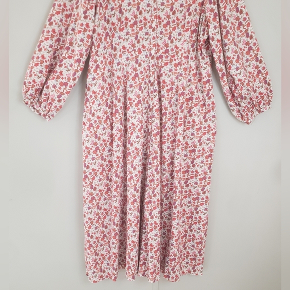 Universal Thread Pink Floral Button Down Balloon Sleeve Dress - Picture 9 of 15